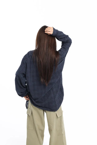 Vintage Mood Oversized Check Shirt