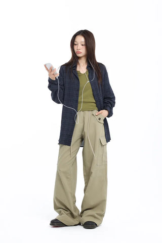 Vintage Mood Oversized Check Shirt