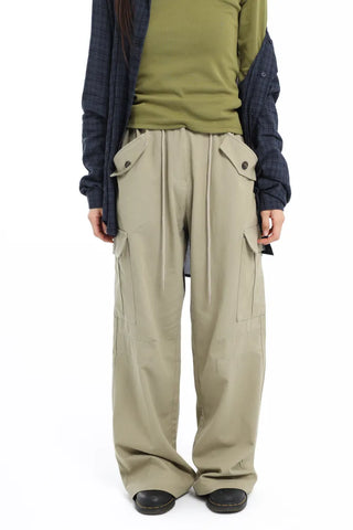 Cargo Pocket Wide Street Khaki Pants