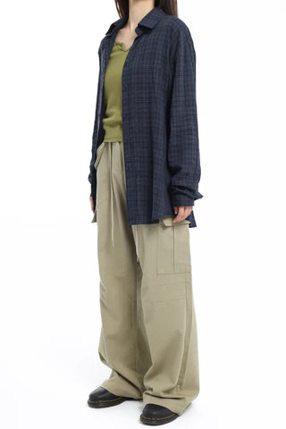 Cargo Pocket Wide Street Khaki Pants