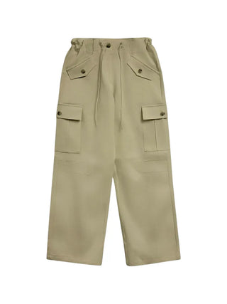 Cargo Pocket Wide Street Khaki Pants