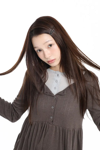 Shirred Drape Soft Brown T-shirt
