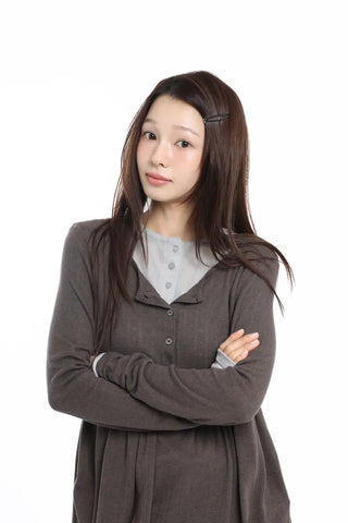 Shirred Drape Soft Brown T-shirt