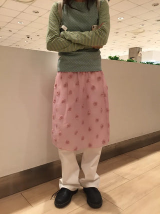 Pintuck Straight Fit Cotton Pants