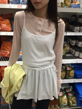 Lace Shirred Sleeveless Dress
