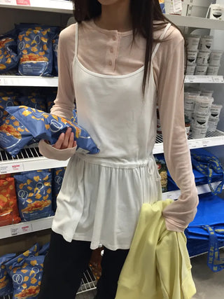 Lace Shirred Sleeveless Dress