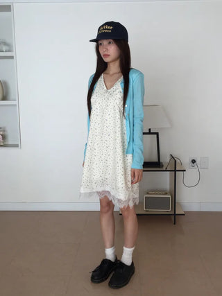 Delicate Fit Linen See-through Cardigan, Summer Knit Top, Outerwear, Prepared for Air Conditioning