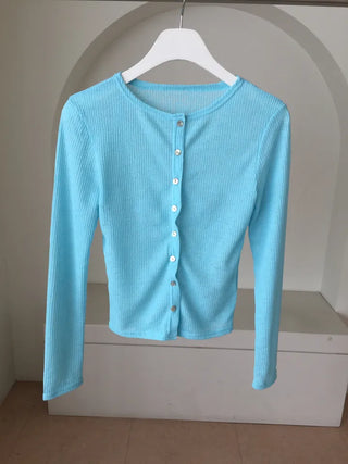 Delicate Fit Linen See-through Cardigan, Summer Knit Top, Outerwear, Prepared for Air Conditioning