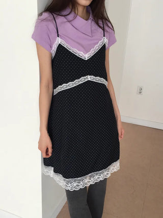 Polka Dot Bustier Sleeveless Dress Mini Summer Dress Date Look Kitsch
