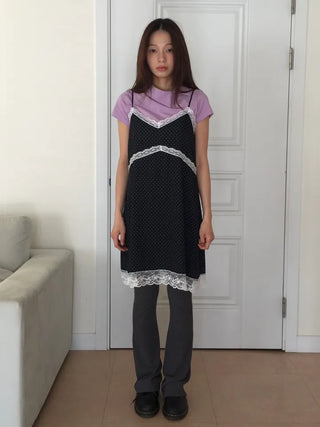 Polka Dot Bustier Sleeveless Dress Mini Summer Dress Date Look Kitsch