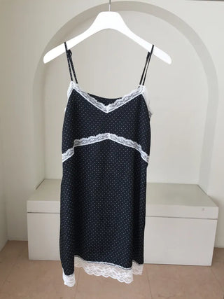 Polka Dot Bustier Sleeveless Dress Mini Summer Dress Date Look Kitsch