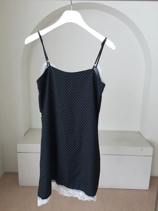 Polka Dot Bustier Sleeveless Dress Mini Summer Dress Date Look Kitsch