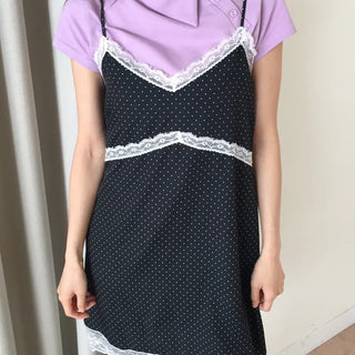 Polka Dot Bustier Sleeveless Dress Mini Summer Dress Date Look Kitsch