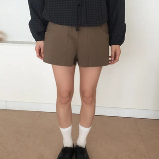 High-waisted Cotton Shorts Shorts Summer Pants Bottoms Daily Look