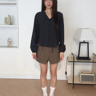 High-waisted Cotton Shorts Shorts Summer Pants Bottoms Daily Look
