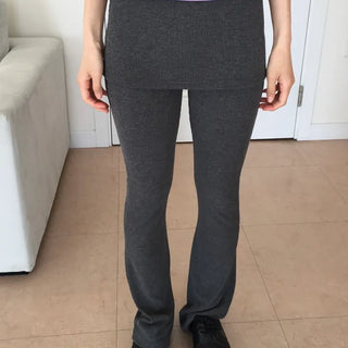 Bootcut Elastic Skirt-Pants Leggings Set-up Pants Skirt Summer Clothes One-mile Wear