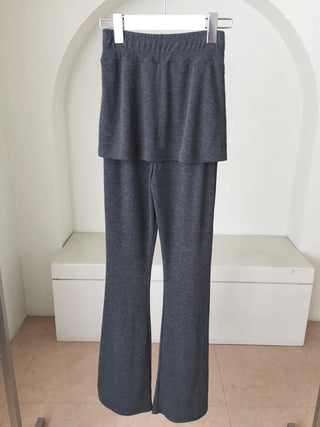 Bootcut Elastic Skirt-Pants Leggings Set-up Pants Skirt Summer Clothes One-mile Wear