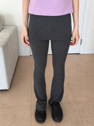 Bootcut Elastic Skirt-Pants Leggings Set-up Pants Skirt Summer Clothes One-mile Wear