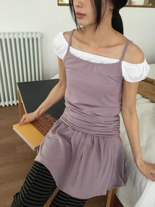 Lavender Sleeveless Dress, Long Length, Delicate Fit, Vacation Look, Date Look