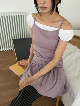 Lavender Sleeveless Dress, Long Length, Delicate Fit, Vacation Look, Date Look
