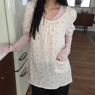 Lace Floral Print Dress Mini Length Slim Fit Vintage Kitsch Look