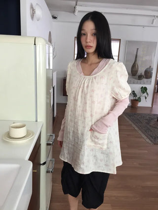 Lace Floral Print Dress Mini Length Slim Fit Vintage Kitsch Look