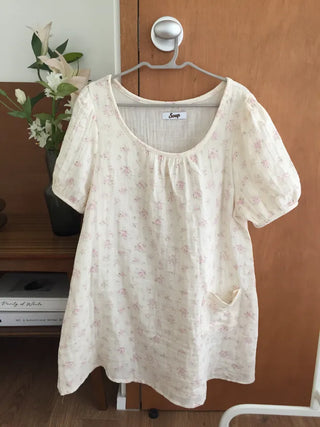 Lace Floral Print Dress Mini Length Slim Fit Vintage Kitsch Look