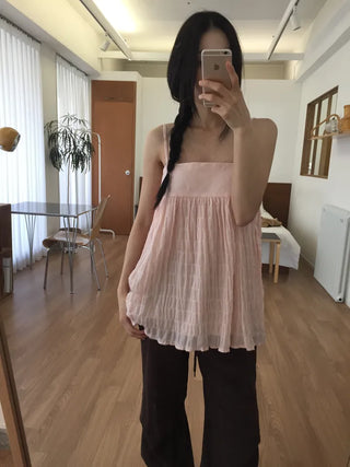 Check Wide Pants Long Length Vintage One-mile Wear Effortless Chic