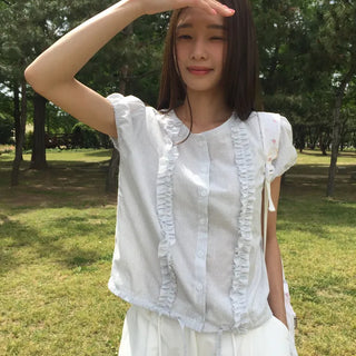 Line Frill Blouse