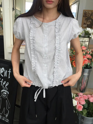 Line Frill Blouse