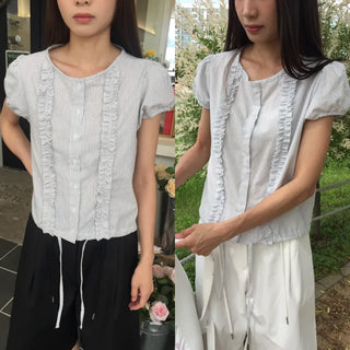 Line Frill Blouse