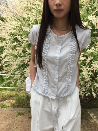 Line Frill Blouse