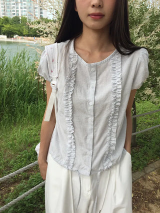 Line Frill Blouse