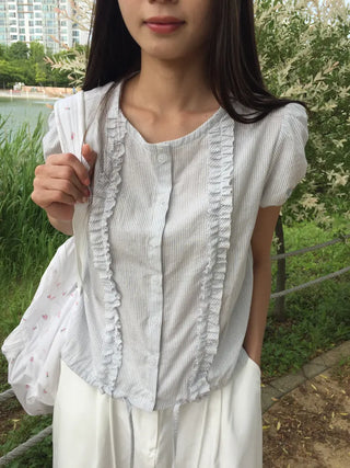 Line Frill Blouse