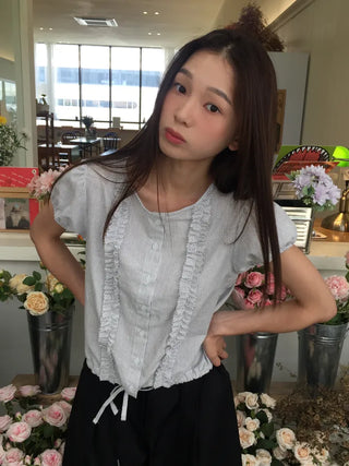 Line Frill Blouse