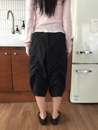 Shirred Jogger Pants, 34 Length, Hipster Street Look, One-mile Wear