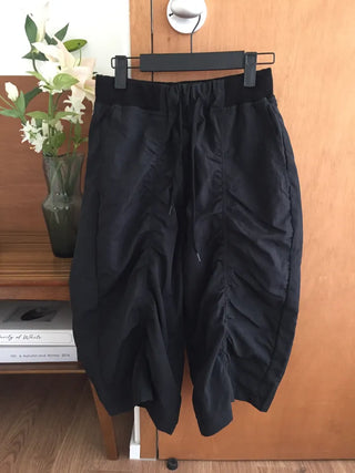 Shirred Jogger Pants, 34 Length, Hipster Street Look, One-mile Wear