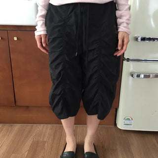 Shirred Jogger Pants, 34 Length, Hipster Street Look, One-mile Wear