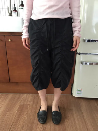 Shirred Jogger Pants, 34 Length, Hipster Street Look, One-mile Wear