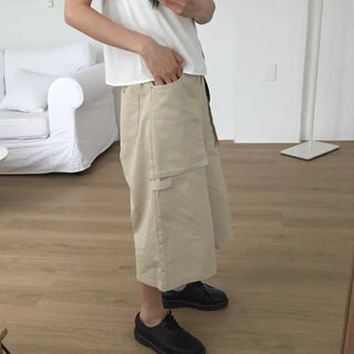 Cargo Wide Pants Straight Fit Vintage Look Workwear Daily