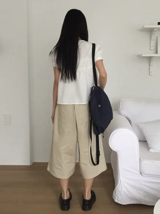 Cargo Wide Pants Straight Fit Vintage Look Workwear Daily