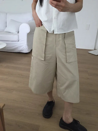 Cargo Wide Pants Straight Fit Vintage Look Workwear Daily