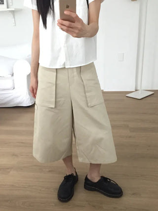 Cargo Wide Pants Straight Fit Vintage Look Workwear Daily