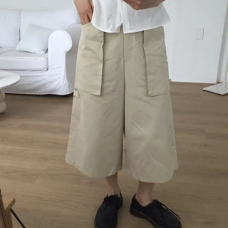 Cargo Wide Pants Straight Fit Vintage Look Workwear Daily