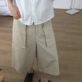 Cargo Wide Pants Straight Fit Vintage Look Workwear Daily