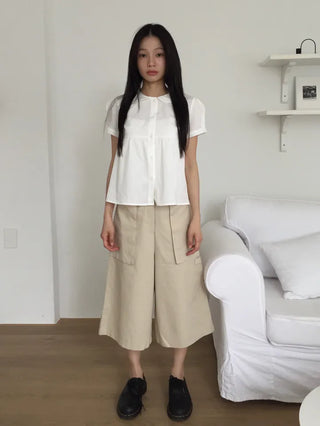 Cargo Wide Pants Straight Fit Vintage Look Workwear Daily