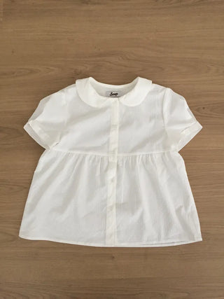 Punched Lace Collar Blouse Babydoll Fit Lovely Delicate Fit Wedding Guest Look
