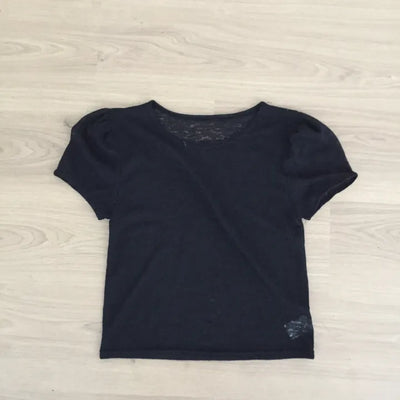 Puff Sleeve Short Sleeve T-shirt, Slim Fit, Delicate Look, Daily