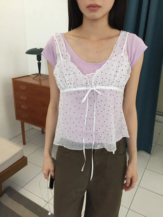 Summer Short Sleeve U-Neck T-Shirt Slim Fit Mini Short Sleeve Daily Look