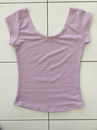 Summer Short Sleeve U-Neck T-Shirt Slim Fit Mini Short Sleeve Daily Look